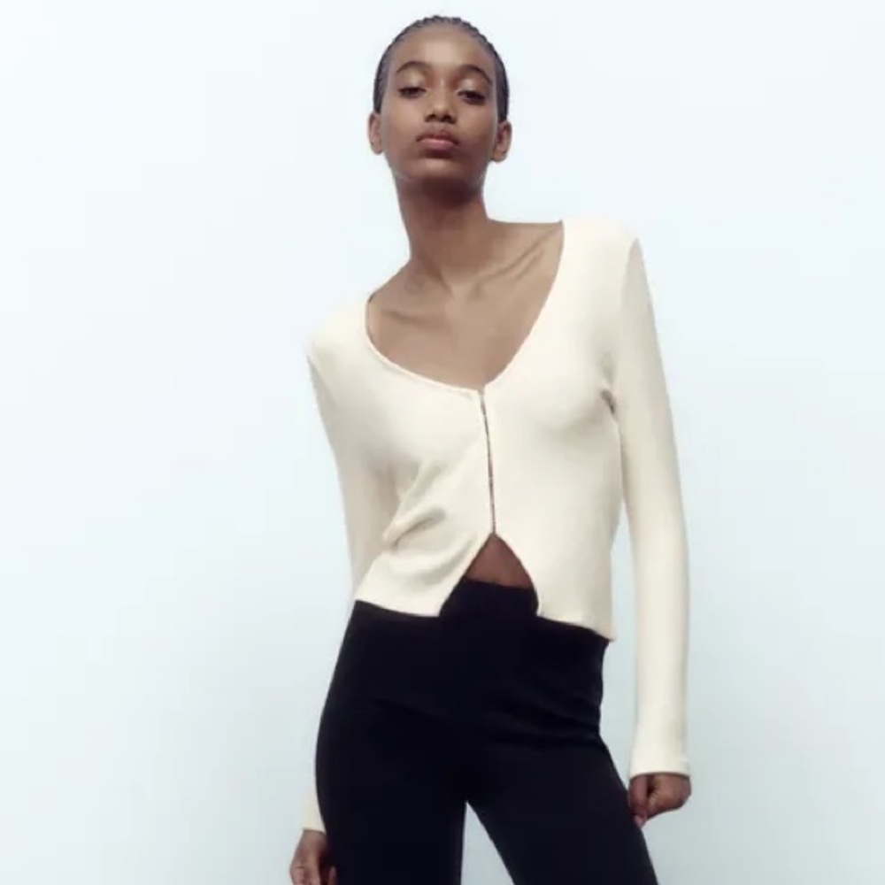 Zara Soft Rib Cardigan